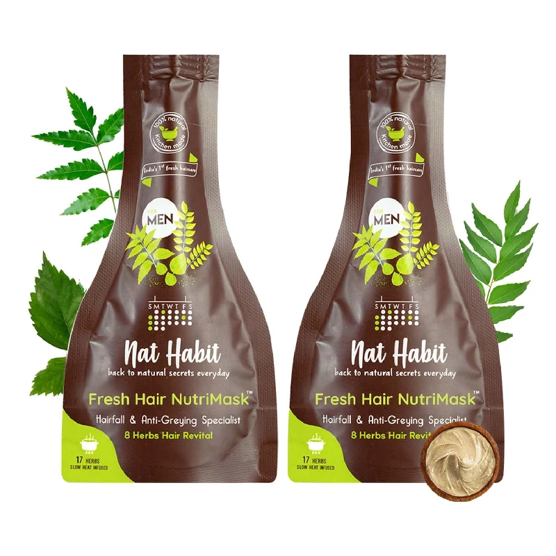 Nat Habit Mens 8 Herbs Hair Revital Nutri Hair Mask For Grey Hairs, 80 g-1.webp